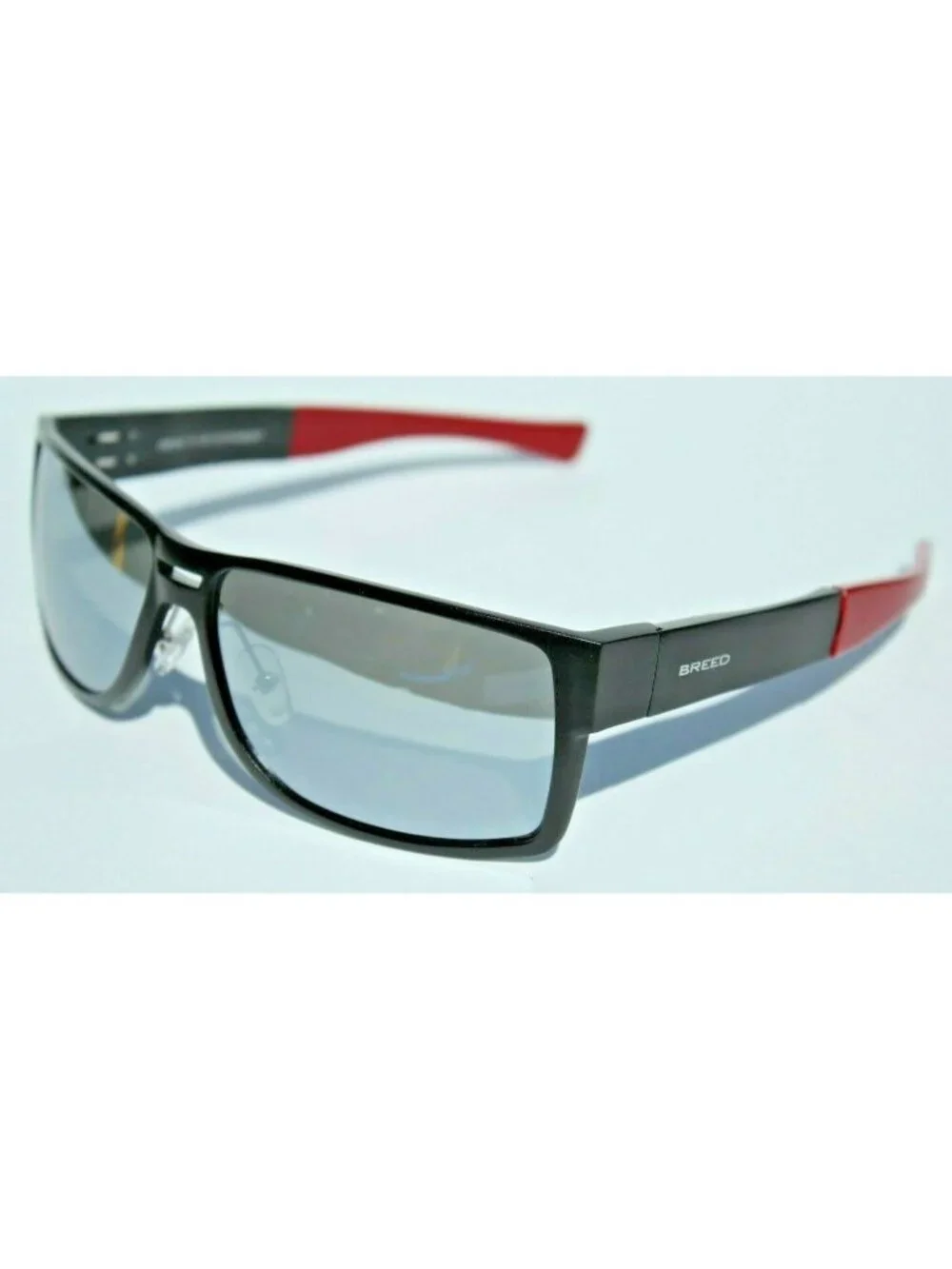 BREED Stratus POLARIZED Sunglasses Black Aluminum Sport/Silver NEW $185 BSG010BK